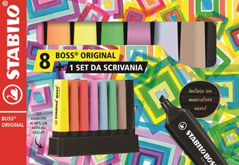 DESKSET 8 EVIDENZIATORI STABILO BOSS