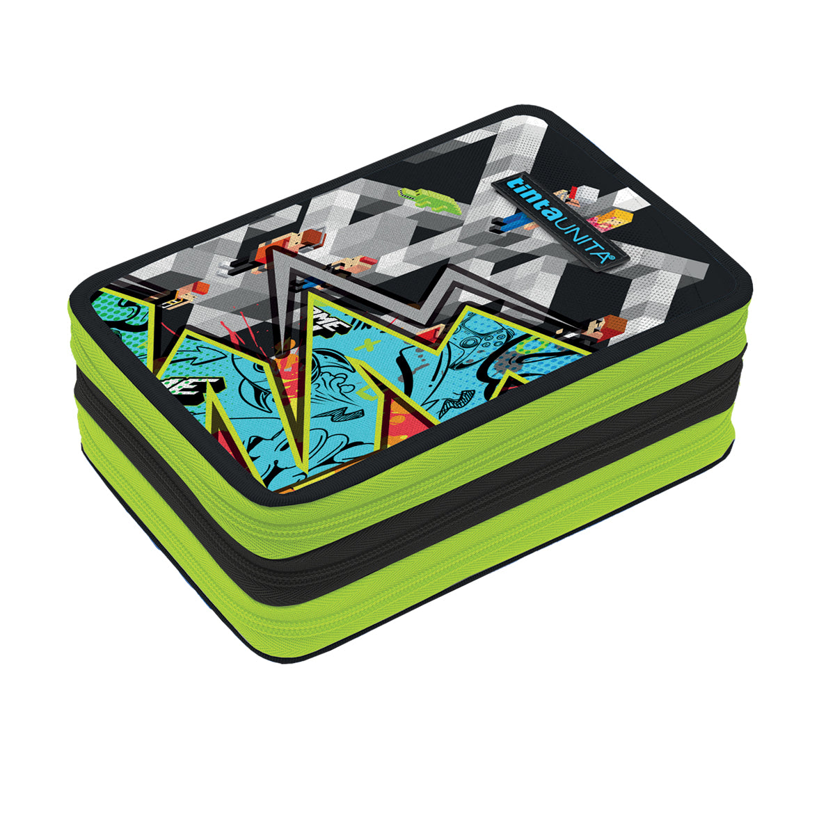 ASTUCCIO 3 ZIP TINTA UNITA TEEN GAME