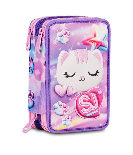 ASTUCCIO 3 ZIP 3D SJ GANG GLOWCAT 30C202600-3E2