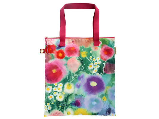 BORSA TESSUTO CON ZIP 40X45 PRATO DI FIORI AB241282