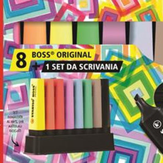 DESKSET 8 EVIDENZIATORI STABILO BOSS