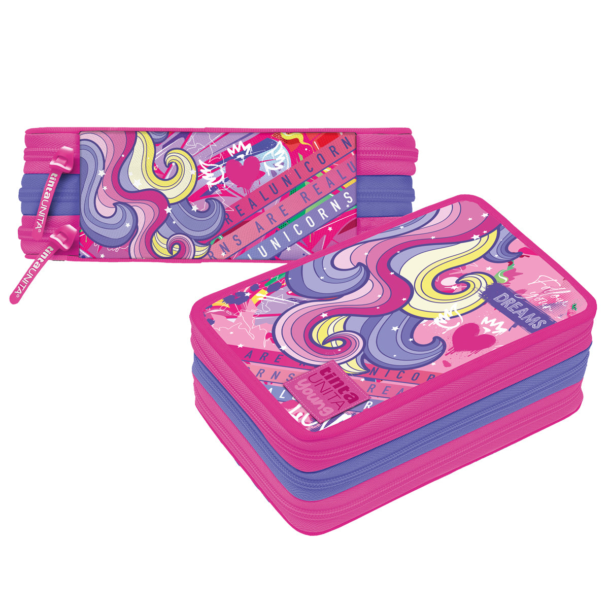 ASTUCCIO 3 ZIP TINTA UNITA YOUNG