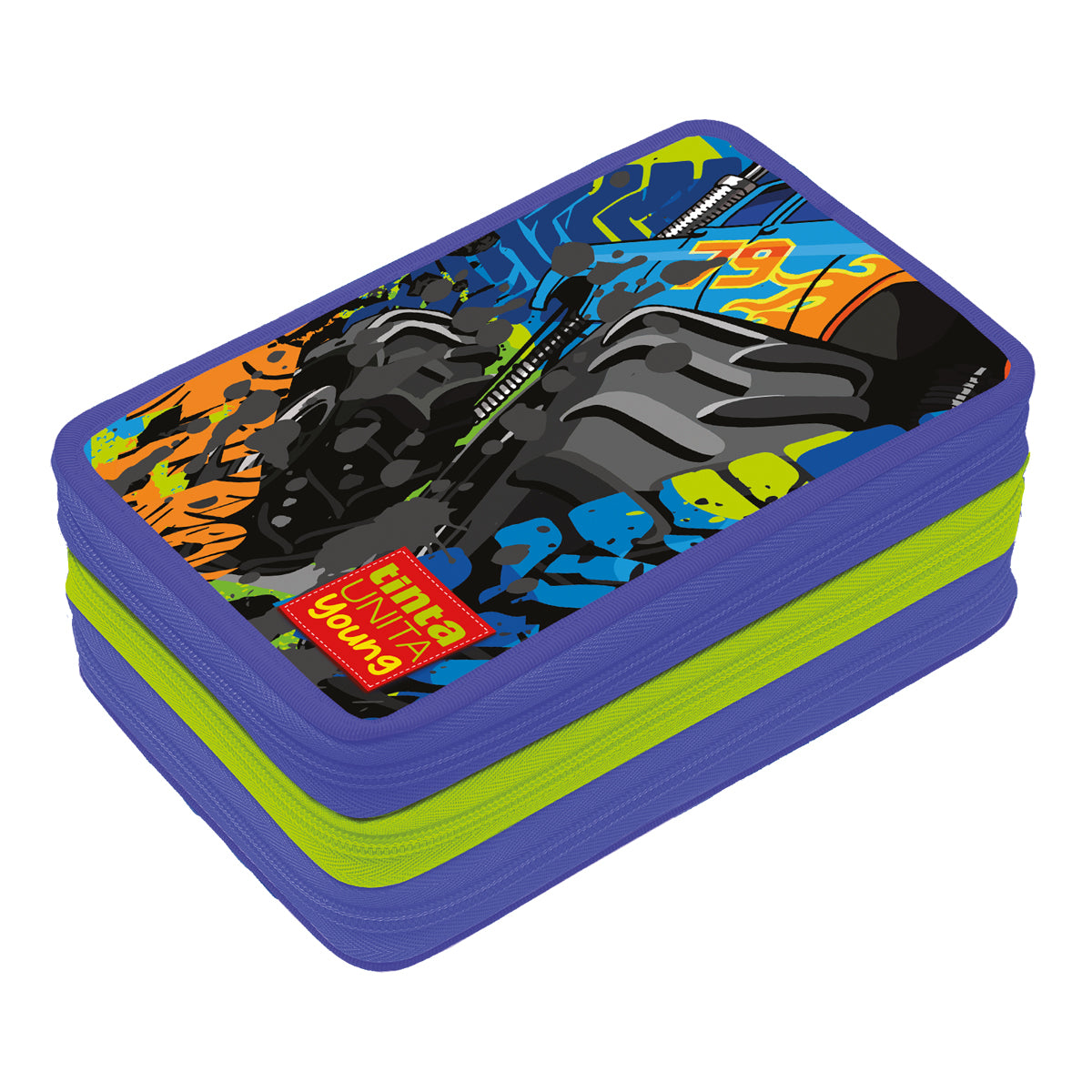 ASTUCCIO 3 ZIP TINTA UNITA YOUNG