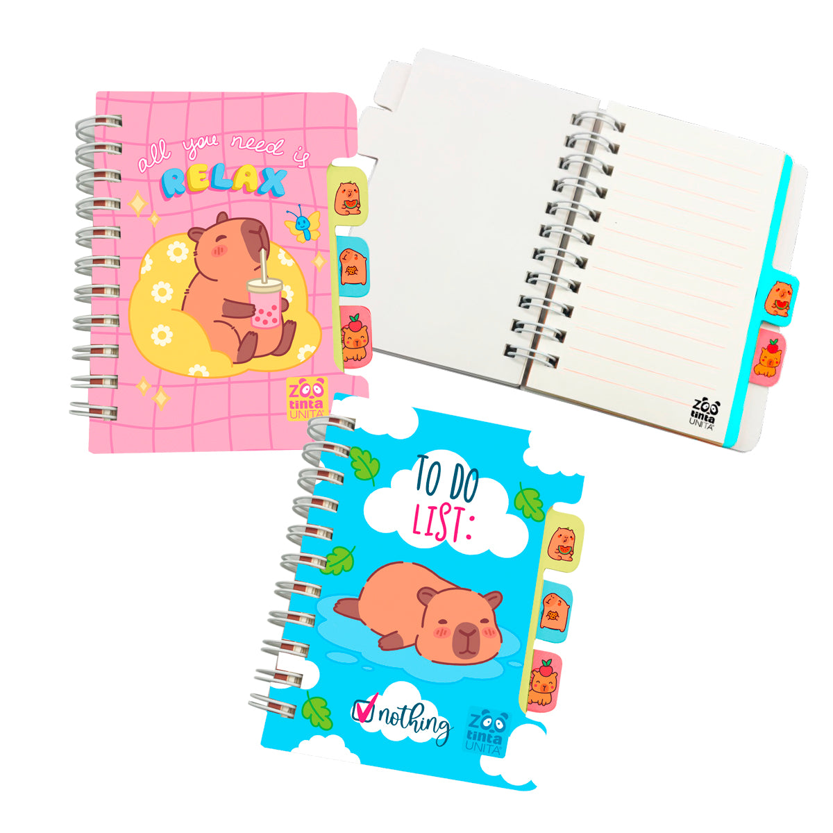 MINI BLOCCHETTO NOTES CON SPIRALE CAPIBARA