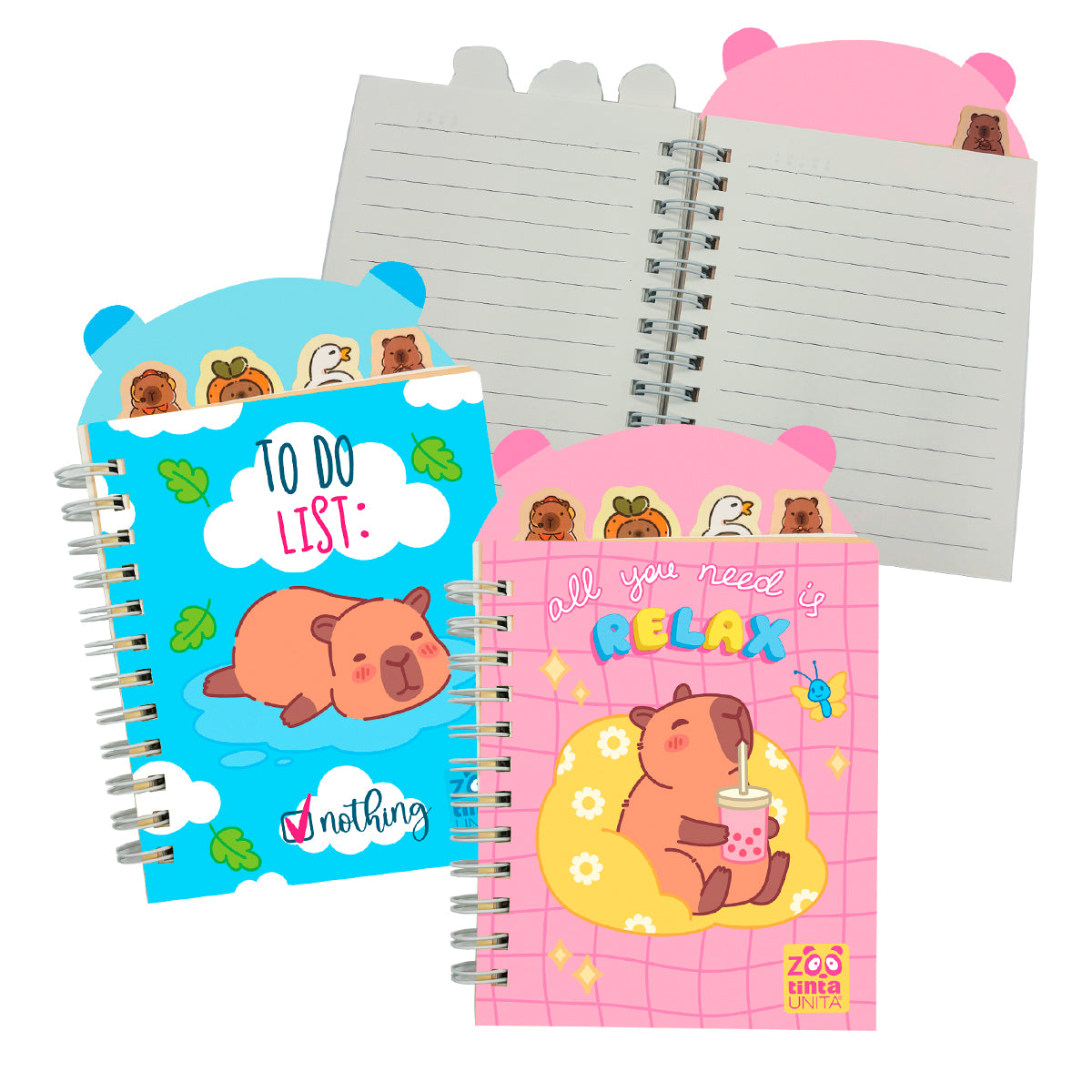MINI BLOCCHETTO NOTES CON SPIRALE CAPIBARA